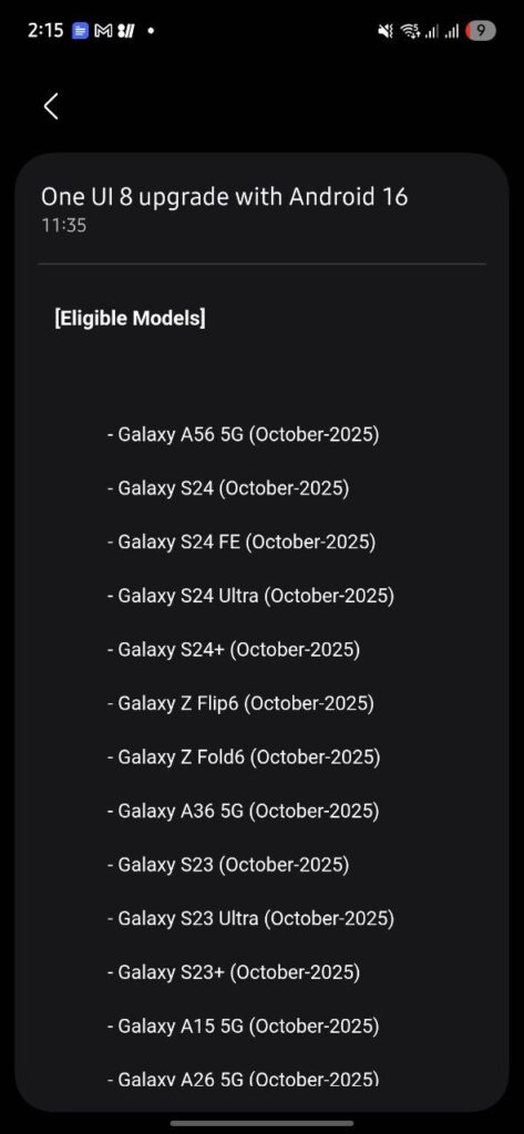 One UI 8 release timeline for India (image-1)