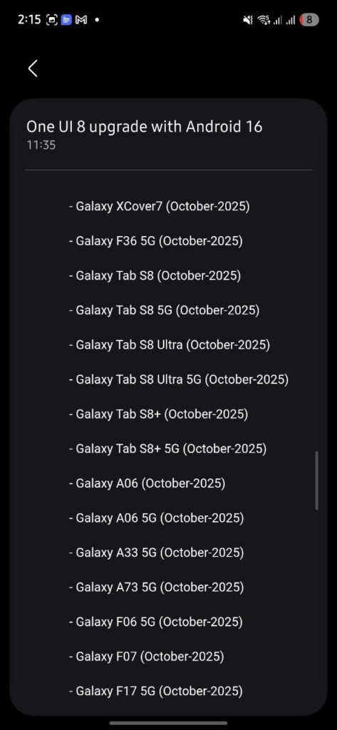 One UI 8 release timeline for India (image-5)