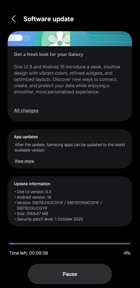 Galaxy S22 One UI 8 update (India)