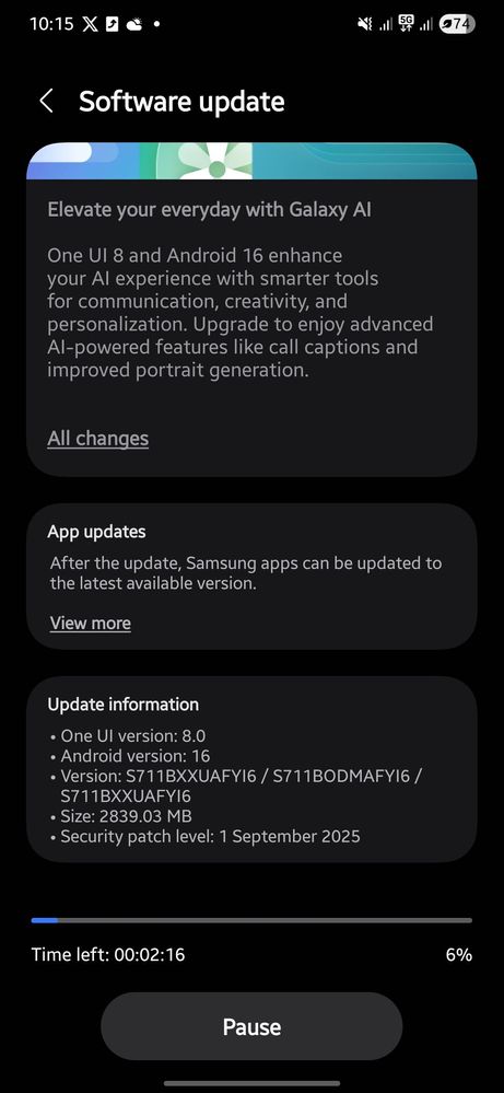 Galaxy S22 One UI 8 update (India)