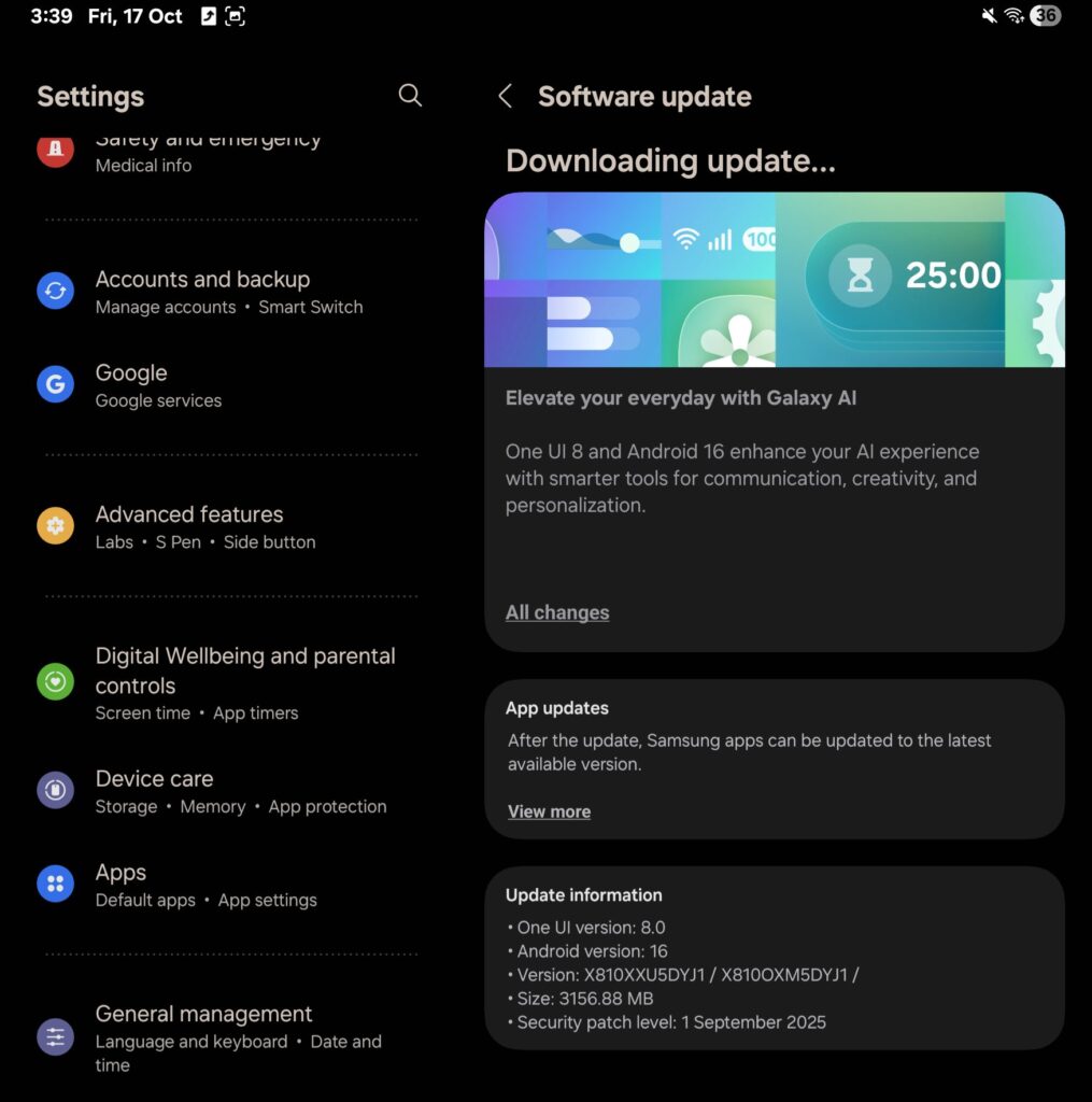 Galaxy Tab S9 Plus One UI 8 update