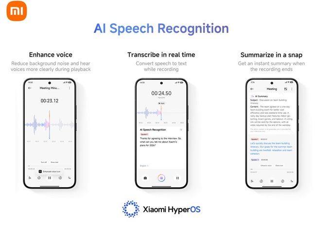 HyperOS 3 - AI Speech Recognition