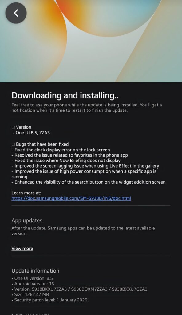 Galaxy S25 One UI 8 beta 3 update