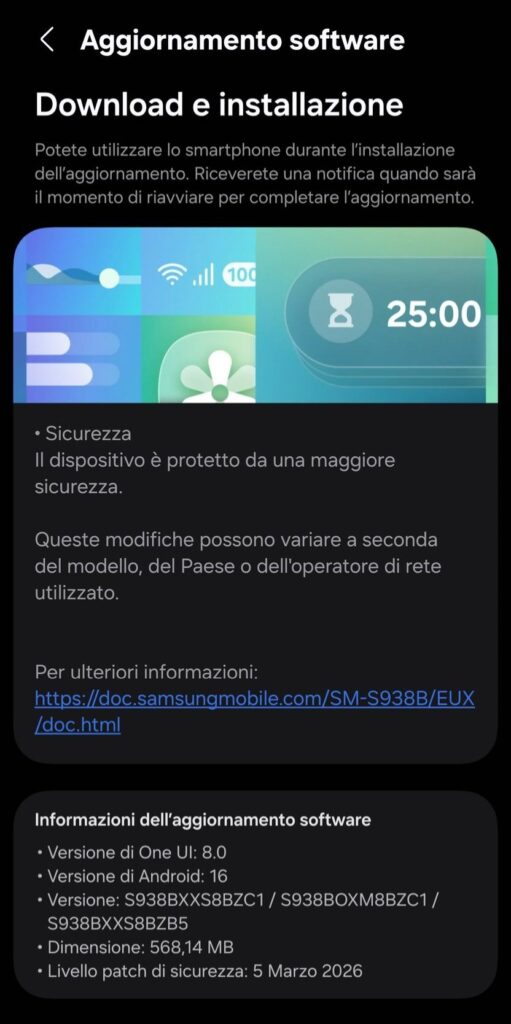 Galaxy S25 March 2026 security update global expansion