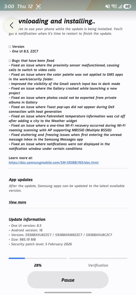 Galaxy S25 One UI 8.5 beta 7 update