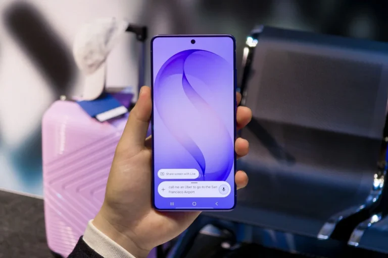 Samsung phone running One UI software